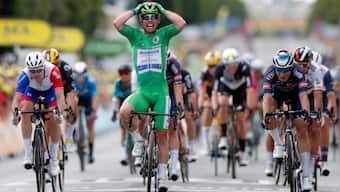 Tour de France 2021: Mark Cavendish wins stage six, Mathieu van der Poel keeps hold of leader's jersey