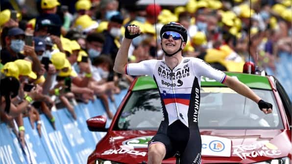 Tour de France 2021: Matej Mohoric wins stage seven as Mathieu van der Poel keeps yellow jersey