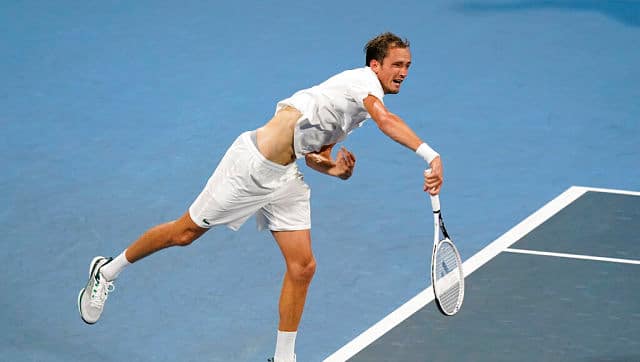 Russian Olympic Committee’s Daniil Medvedev endured a quarter-final exit from the tennis men’s singles following a straight-sets defeat to Spain’s Pablo Carreno Busta. Carreno-Busta won the match 6-2, 7-6. AP 