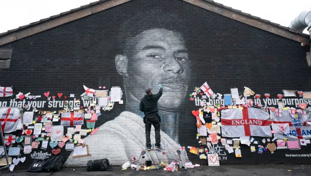 Mural in Marcus Rashford's hometown becomes anti-racism symbol Mural in Marcus Rashford's hometown becomes anti-racism symbol