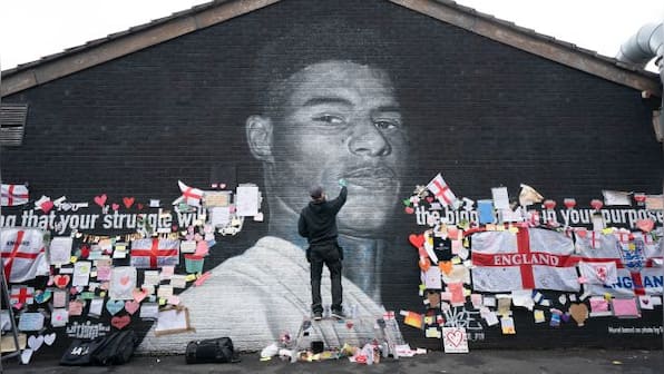 Mural in Marcus Rashford's hometown becomes anti-racism symbol