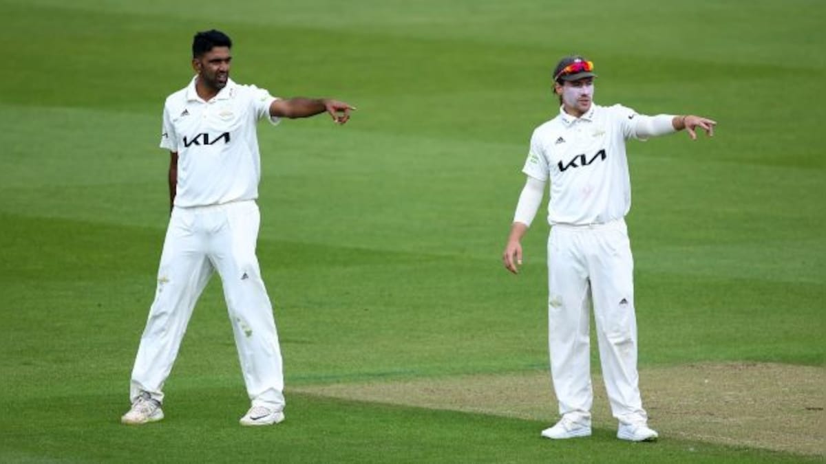 Steady Ashwin bowls with new ball for Surrey, gets 28 overs under his belt on Day 1