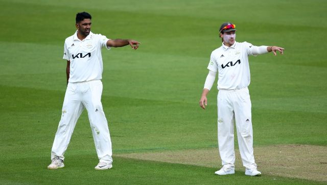 Steady Ashwin bowls with new ball for Surrey, gets 28 overs under his belt on Day 1 Steady Ashwin bowls with new ball for Surrey, gets 28 overs under his belt on Day 1