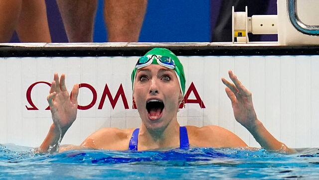 Tatjana Schoenmaker of South Africa broke record to win the women’s 200m breaststroke gold medal. She won the race with a time of two minutes, 18.95 seconds to break the record of Denmark’s Rikke Moller Pedersen, who had set a time of 2:19.11 at the 2013 World Championships in Barcelona. AP 