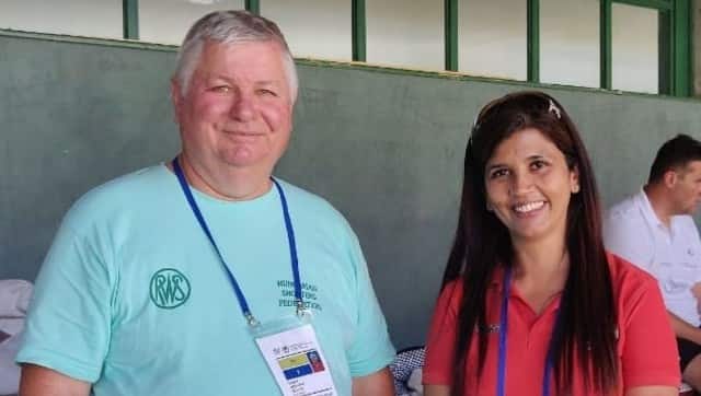Suma with her coach Laszlo Szucsak. The duo caught up in Croatia recently. Image: Facebook/Suma Shirur