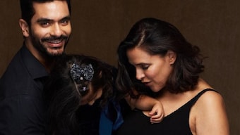 Neha Dhupia, Angad Bedi to become parents again, announce second pregnancy with a family picture