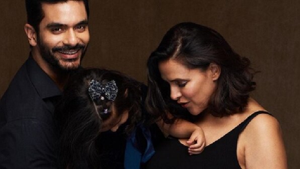 Neha Dhupia, Angad Bedi to become parents again, announce second pregnancy with a family picture