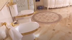 Watch: Golden toilet, kitchen found in Russian police officer's mansion during corruption probe