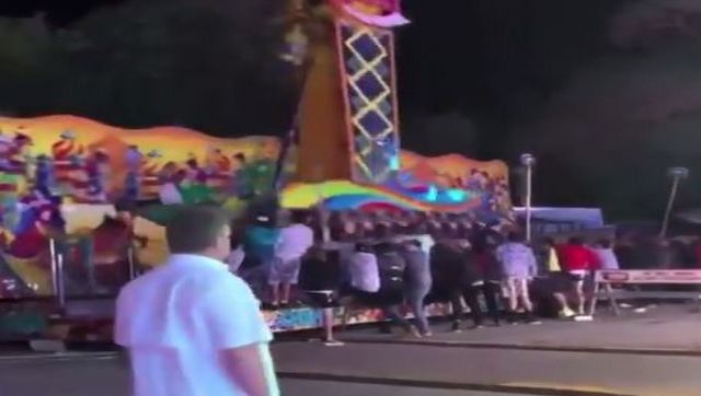 Watch: Carnival goers stop 'malfunctioning' thrill ride from tipping over in Michigan; no injuries reported Watch: Carnival goers stop 'malfunctioning' thrill ride from tipping over in Michigan; no injuries reported