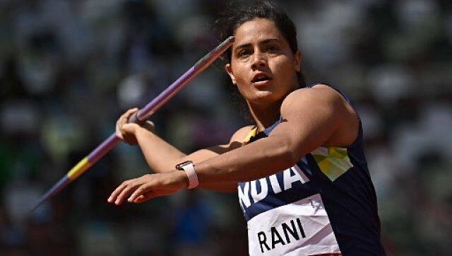 India&rsquo;s Annu Rani competes in the women&rsquo;s javelin throw qualification at the Tokyo 2020 Olympic Games. AFP