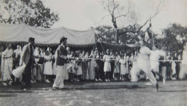 An athlete finishes a race at the Jamshedpur Athletic club started by the Baruchas. Image courtesy: Abhishek Basu. Access provided by Varun Gazdar 