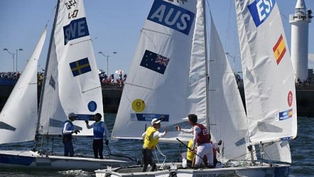 The duo of Matthew Welcher and Will Ryan clinched gold for Australia in the men’s 470 sailing, finishing ahead of Sweden and Spain. AFP 