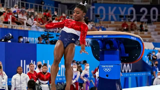 Simone Biles, of the United States. AP