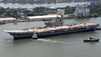 INS Vikrant, India's first Indigenous Aircraft Carrier, out to sea for trial