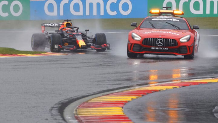 Belgian Grand Prix: Max Verstappen wins shortest race in Formula 1 history after rain plays havoc