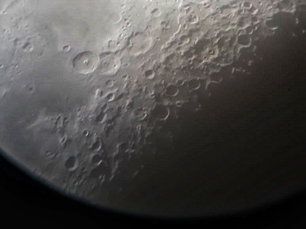 Image of moon's craters as captured by IITH's new telescope. Image credit: IITH