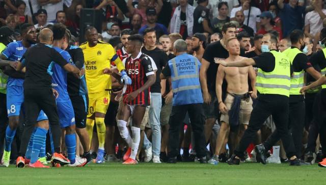 Ligue 1: Nice authorities announce stand closure and arrest after abandoned Marseille game Ligue 1: Nice authorities announce stand closure and arrest after abandoned Marseille game