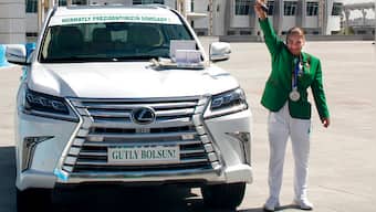 Polina Guryeva, Turkmenistan's first-ever Olympic medallist, receives car, apartment, cash for Tokyo 2020 silver