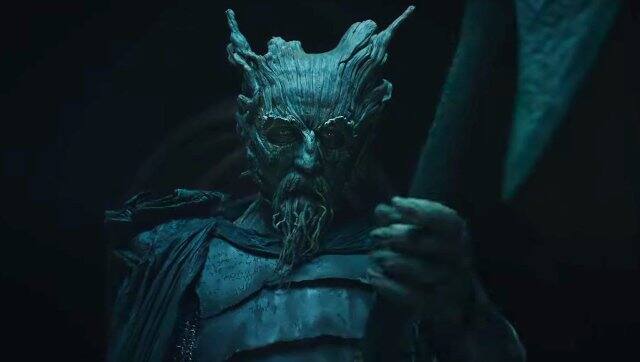 Ralph Ineson as The Green Knight. Twitter @JonOnAString