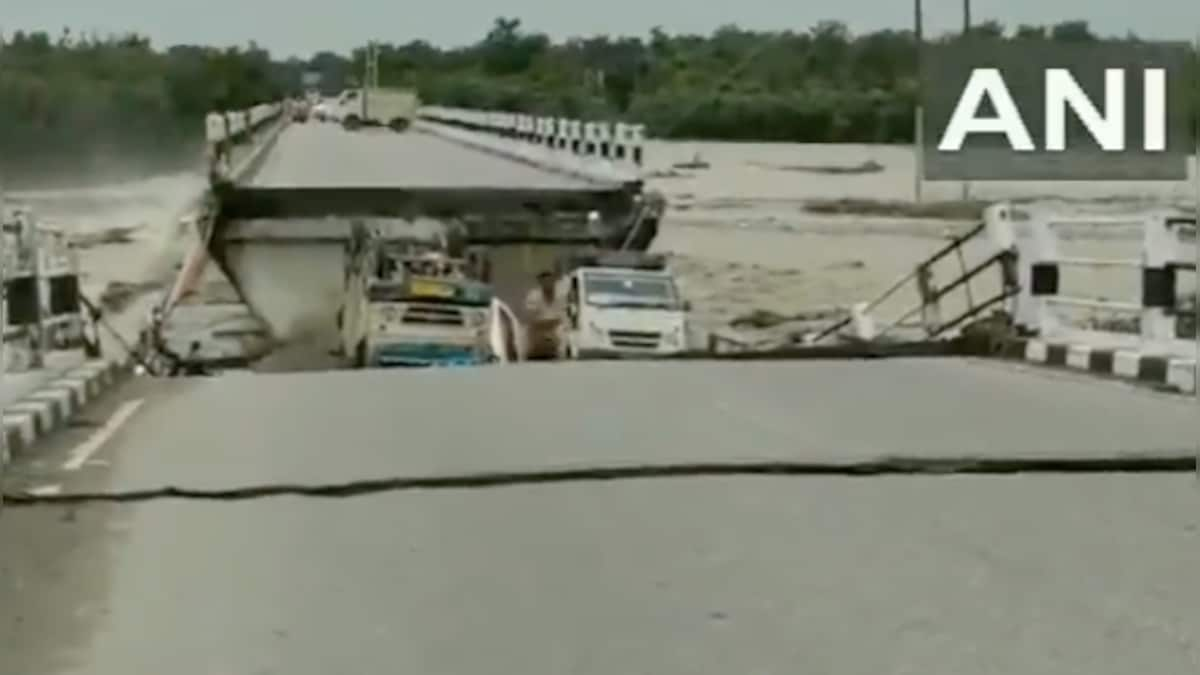 Watch: Dehradun-Rishikesh bridge collapses with vehicles on it as heavy rainfall lashes state