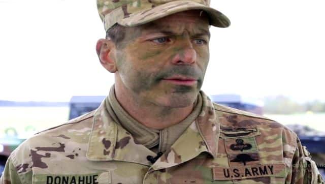 Major General Chris Donahue was deployed to Afghanistan in August to help secure the Kabul airport as the US drew nearer to Tuesday's withdrawal deadline. US Department of Defense
