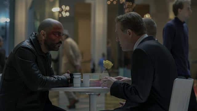 Lior Raaz and Gregg Henry in a still from Hit & Run. Jojo Whilden/ Netflix