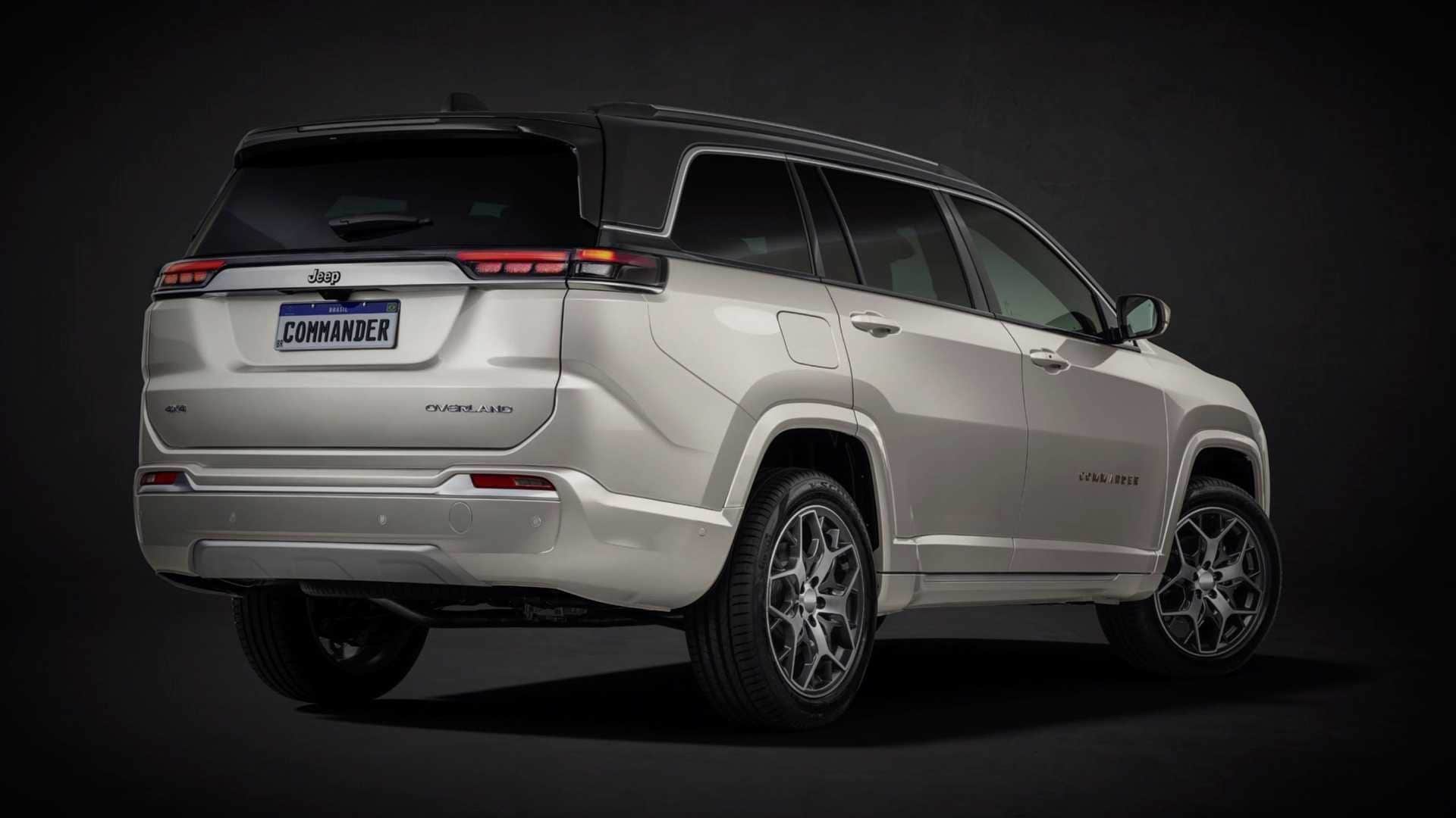 The Meridian has a noticeably extended rear overhang compared to the Compass. Image: Jeep