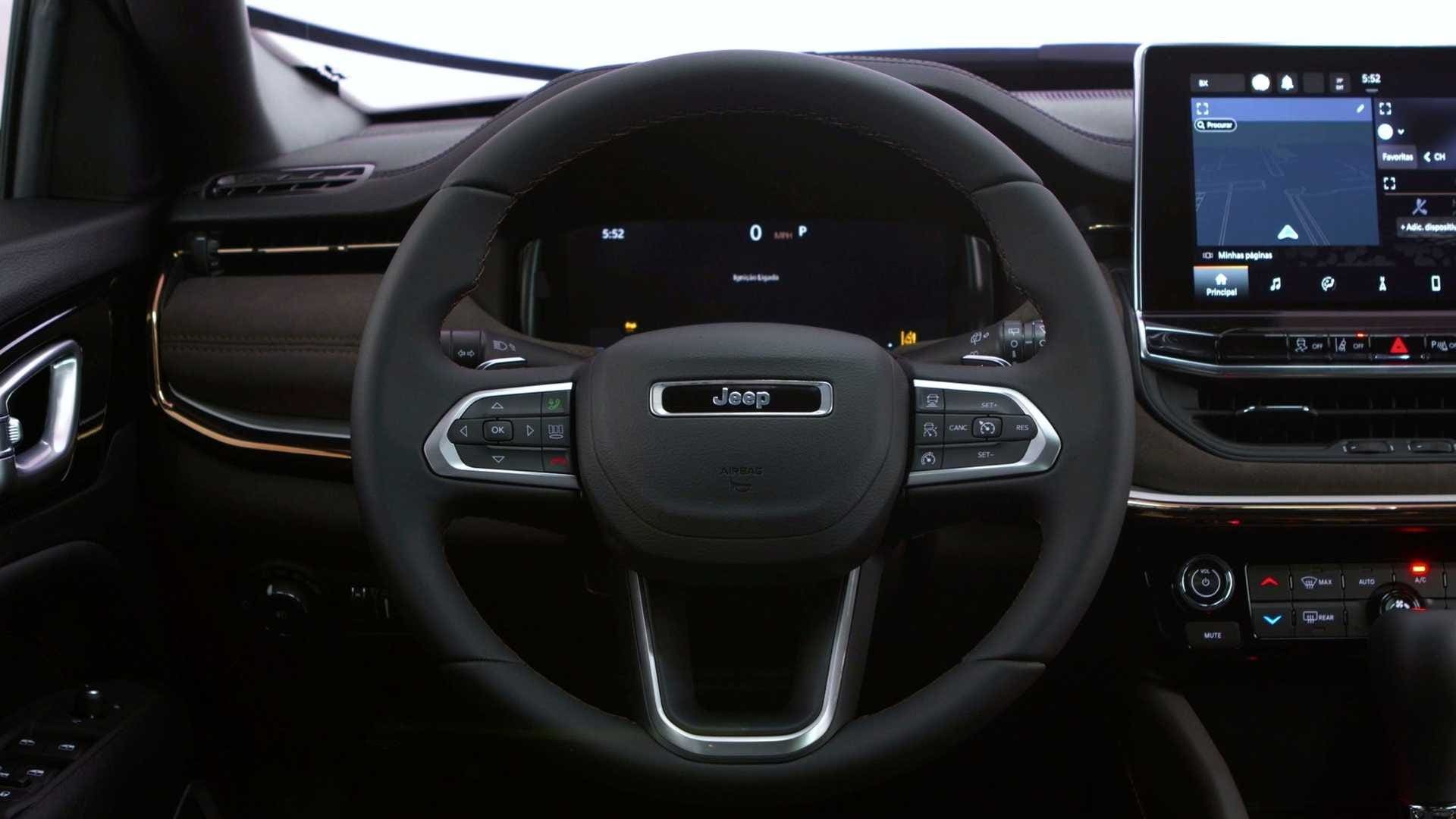 Dashboard layout of the Jeep Meridian is more or less unchanged compared to the Compass. Image: Jeep