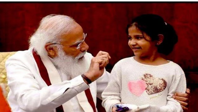 10-year-old girl meets Prime Minister Narendra Modi after writing email seeking appointment 10-year-old girl meets Prime Minister Narendra Modi after writing email seeking appointment