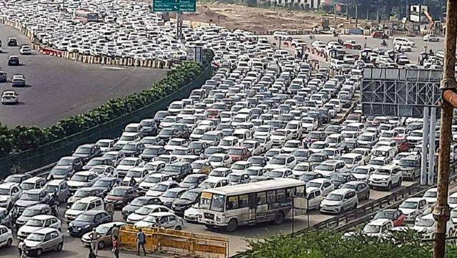 The Delhi-NCR region, where thousands cross borders each day was severely hit and witnessed traffic snarls. PTI 