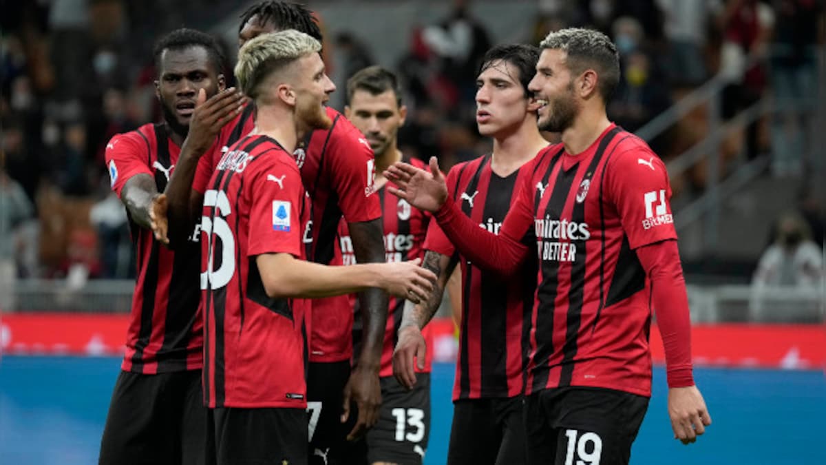 Serie A: AC Milan move level with city rivals Inter after 2-0 win over Venezia as Juventus finally open account