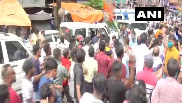 Bhabanipur bypoll: Dilip Ghosh manhandled on last day of campaigning; BJP provoking people, claims TMC Bhabanipur bypoll: Dilip Ghosh manhandled on last day of campaigning; BJP provoking people, claims TMC