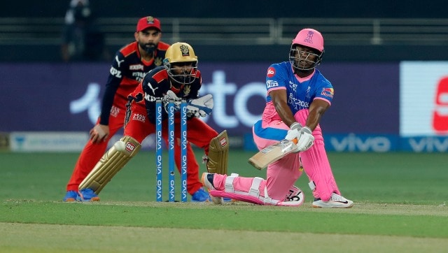 Evin Lewis blasted 58 off 37 and along with Yashasvi Jaiswal gave a flying start to Rajasthan Royals batting first. But it all went downhill for RR once they lost the openers. Image: Sportzpics for IPL