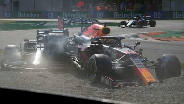 Italian GP: Daniel Ricciardo capitalises on Lewis Hamilton-Max Verstappen crash to seize victory