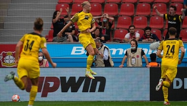Bundesliga: Erling Haaland nets twice as Borussia Dortmund win seven-goal thriller over Leverkusen