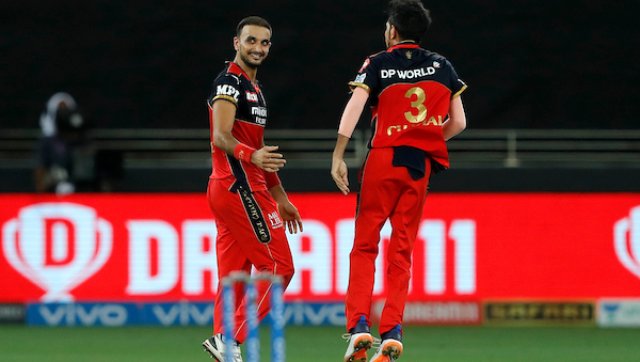 After the initial wicket, RCB's bowlers went to town, taking wickets with ease. Harshal Patel was probably the pick of the bunch, as he dismissed Hardik Pandya, Kieron Pollard and Rahul Chahar in successive deliveries to bag a hat-trick. He also got the wicket of Adam Milne to take his tally for the evening to 4 wickets. SportzPics