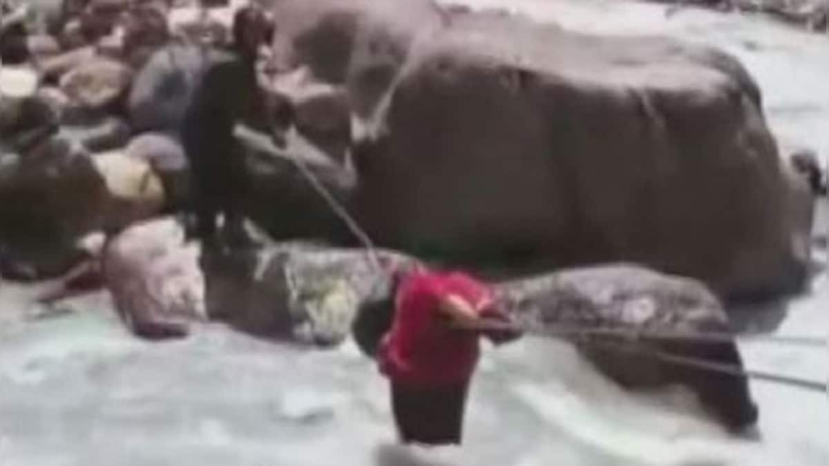 Watch: ITBP personnel rescue locals trapped at a height of 12,000 feet in Uttarakhand