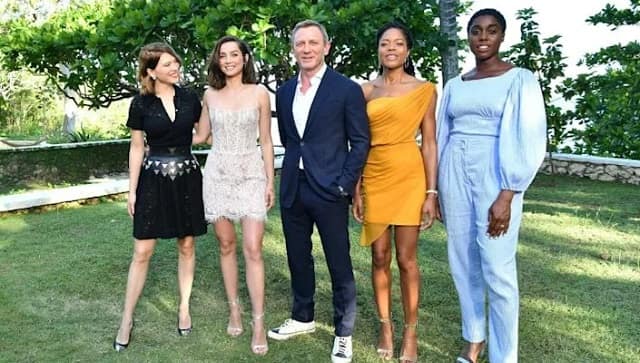 Craig is joined again by Lea Seydoux and Naomie Harris, as well as Ana de Armas and Lashana Lynch (AFP/Slaven Vlasic)