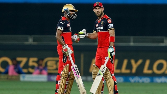 KS Bharat and Glenn Maxwell forged a 69-run partnership as Royal Challengers Bangalore beat Rajasthan Royals by seven wickets to secure their seventh win of the IPL 2021 season. Image: Sportzpics for IPL