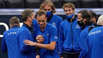 Laver Cup: Daniil Medvedev's convincing win puts Team Europe on course for fourth straight title