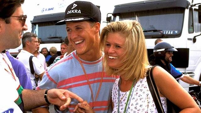 Schumacher with his wife Corinna in a still from the documentary