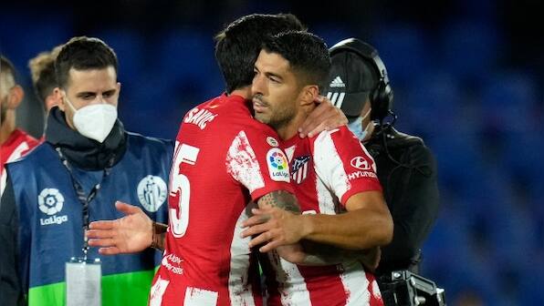 LaLiga: Luis Suarez's late double against Getafe sends Atletico Madrid to top of league table