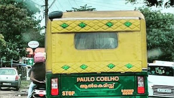 'The Alchemist' autorickshaw in Kerala gets a shout-out from author Paulo Coelho; see viral picture