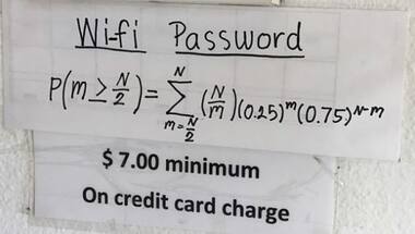 Thai-based restaurant in the US offers free Wi-Fi password in mathematical equation; social media users stumped