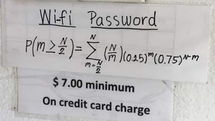Thai-based restaurant in the US offers free Wi-Fi password in mathematical equation; social media users stumped