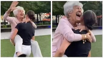 Watch: Woman carries 93-year-old grandmother while dancing with her; video goes viral