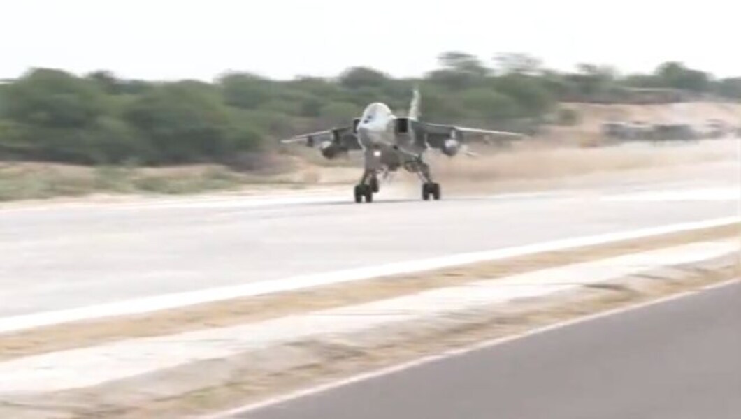 According to an official statement, the National Highways Authority of India has developed the three-kilometre section of the Satta-Gandhav stretch of NH-925A, as an emergency landing facility for the IAF. A total of 12 highways in different states, including the Agra-Lucknow expressway, have been identified as potential emergency landing airstrips. ANI