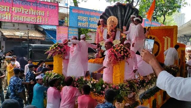 Reportedly, the iconic Lalbaugcha Raja Ganesh visarjan was to start at 10.30 am and wrapped up by 1 pm. This was unlike the previous year’s yatra’s, which are usually of 14-hours. Sachin Gokhale/Firstpost 
