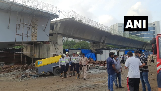 Mumbai: Flyover under construction collapses in BKC; 14 workers injured Mumbai: Flyover under construction collapses in BKC; 14 workers injured