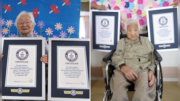 At 107, Japanese sisters set record to be world’s oldest living identical twins